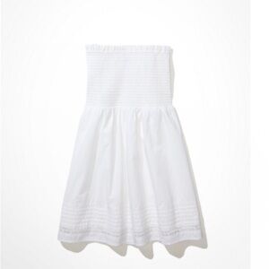 NWOT American Eagle Outfitters Strapless White Smocked Sun Dress